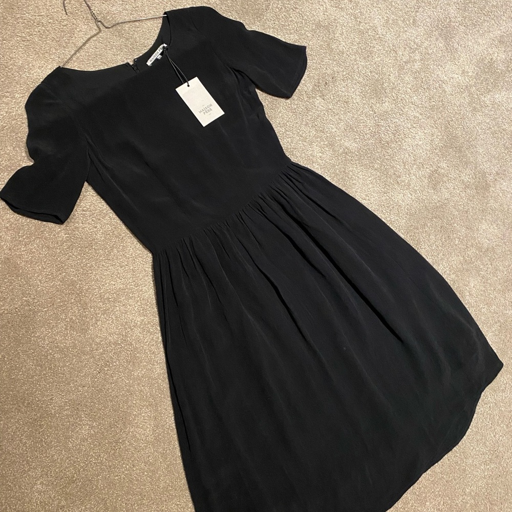 Maison pere black dress size 36 new with tags